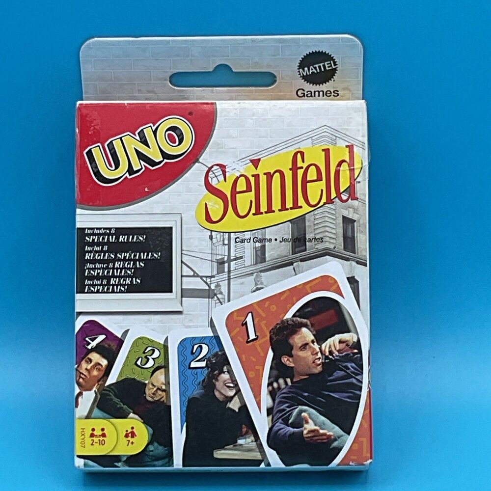 Mattel Games UNO Seinfeld Edition Card Game With 8 Special Rules.open Box.